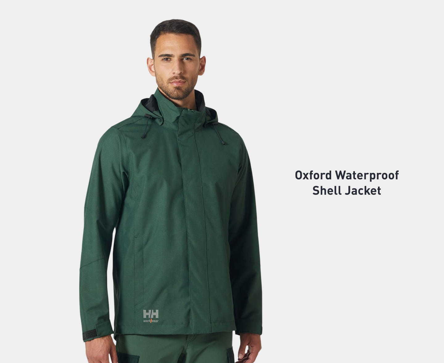 Man wearing Oxford Waterproof Shell Jacket