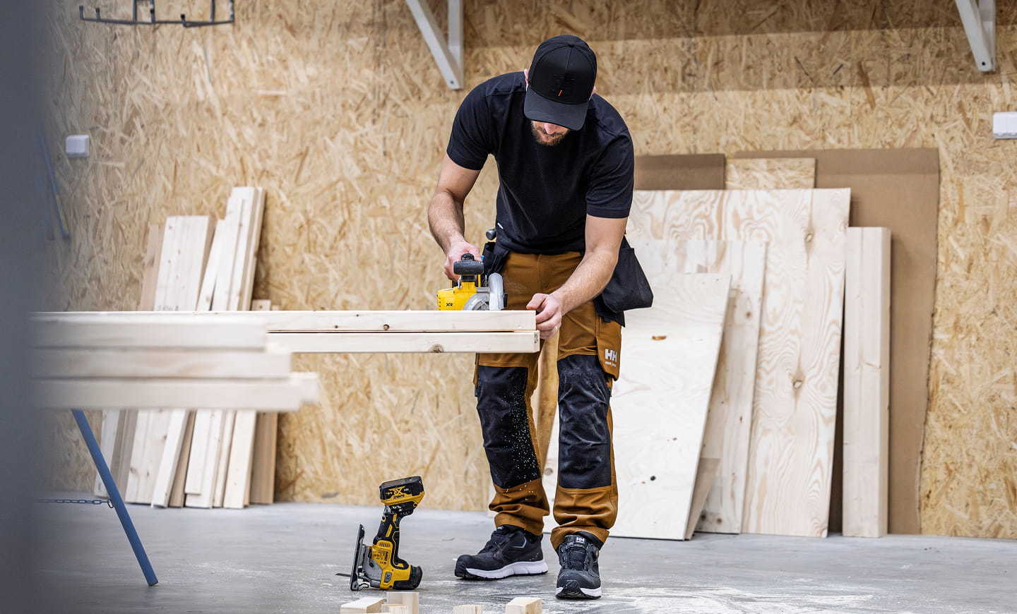 Man wearing Helly Hansen Pants