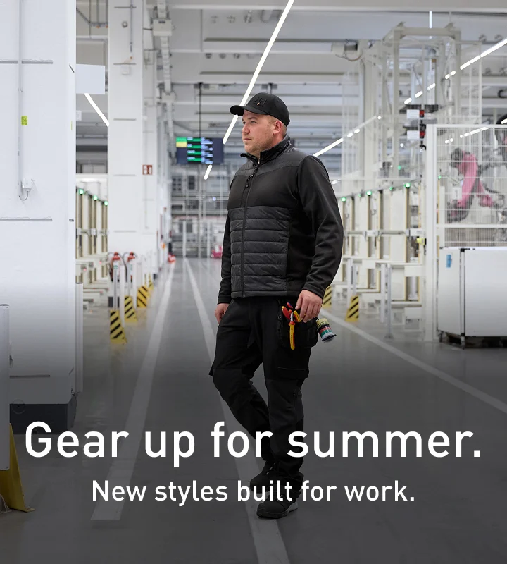 Gear up for summer.  New styles built for work.