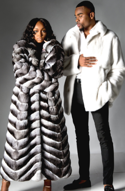 Men's Female Mink Fur Stroller and Women's USA Made Chinchilla Fur Coat
