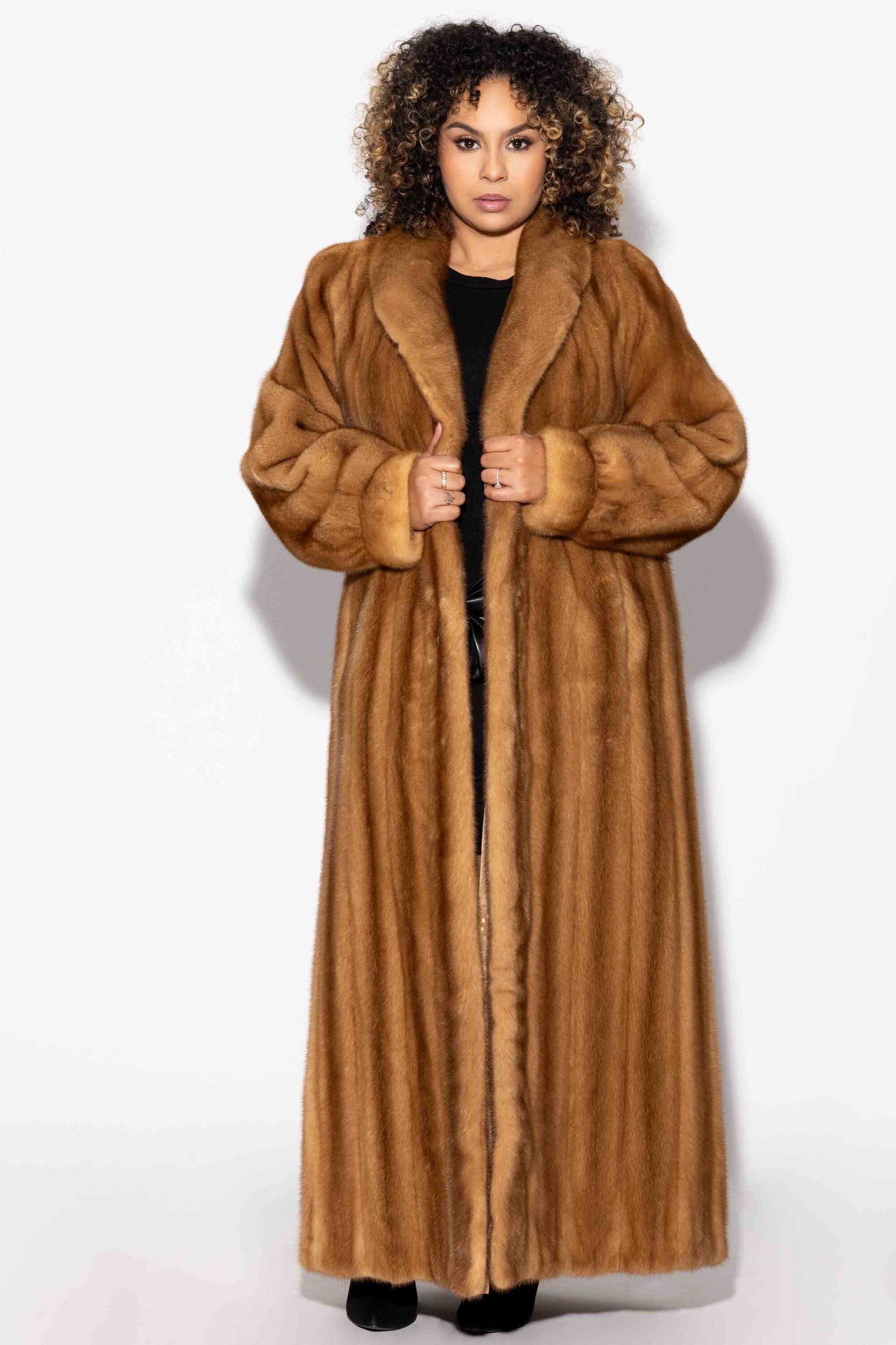 Whisky Mink Fur Coat 