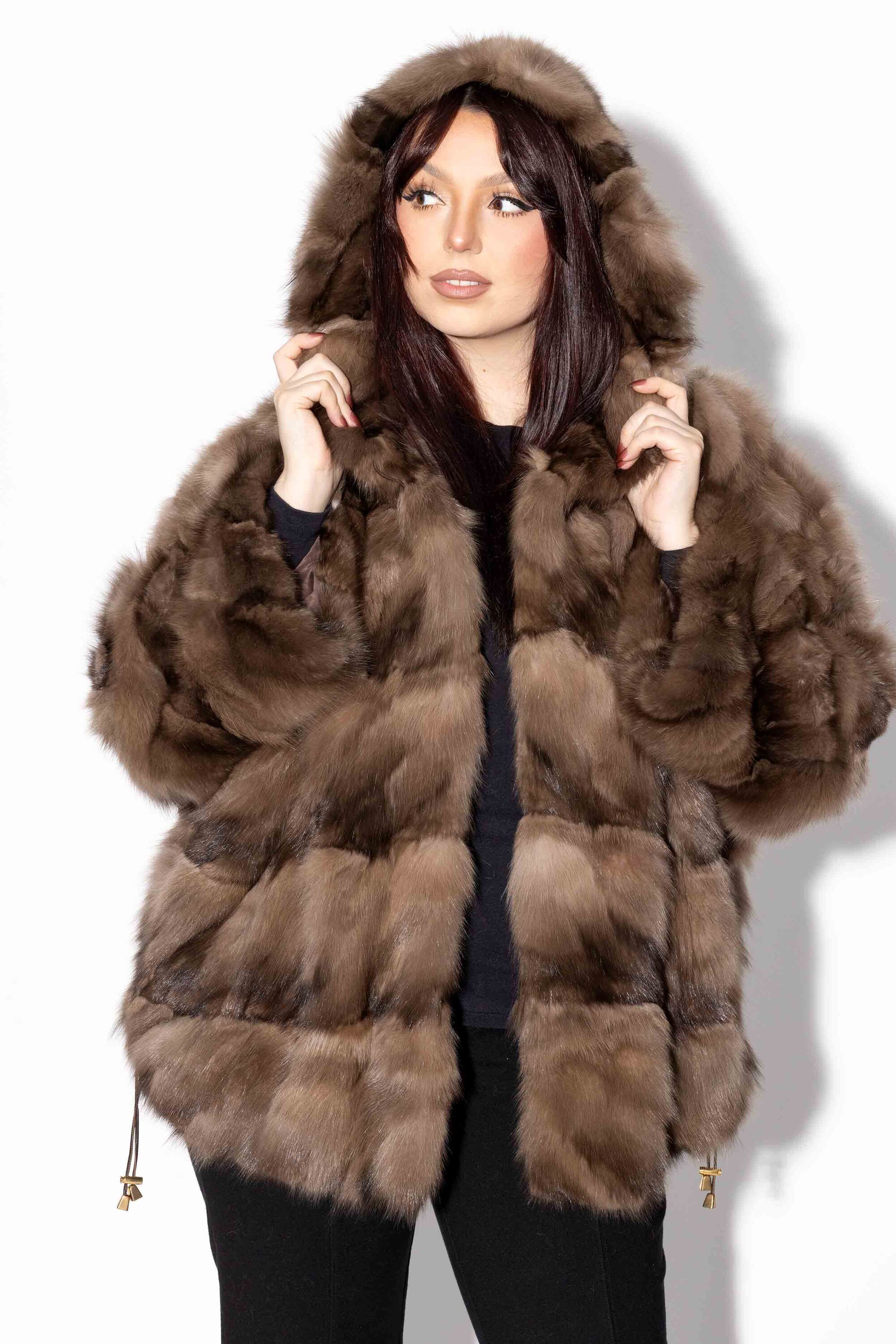 Sectioned Sable Fur Jacket
