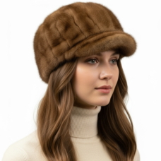Mink Fur Baseball Hat