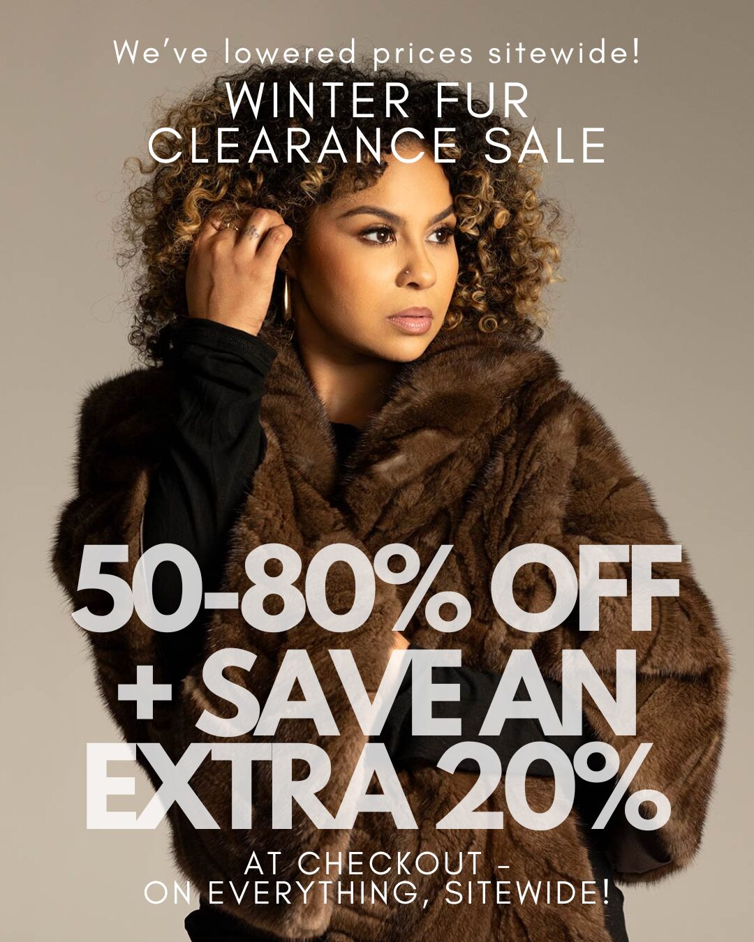 Sectioned Mink Fur Stole