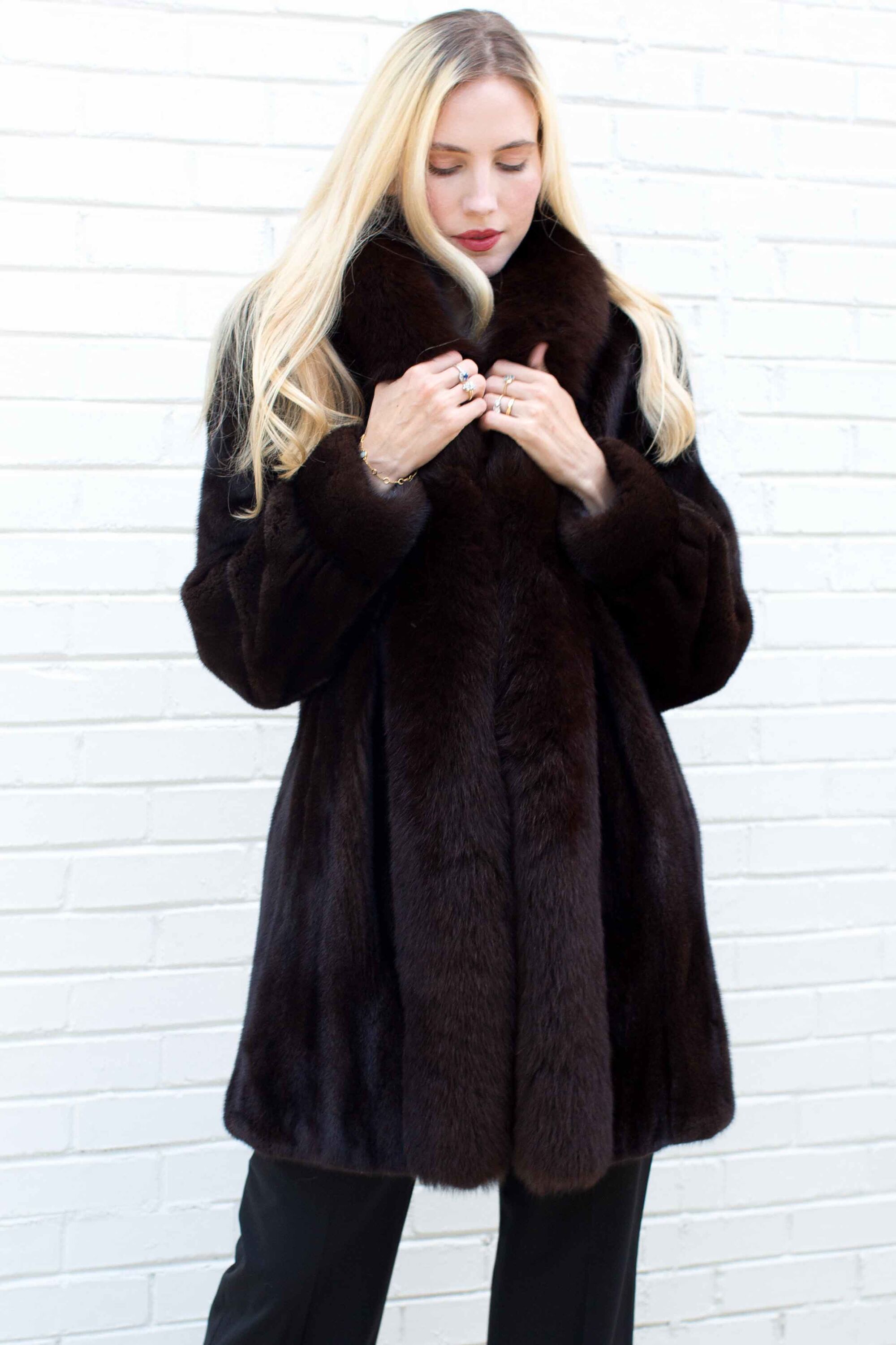 Mink Fur Stroller with Fox Fur Tux