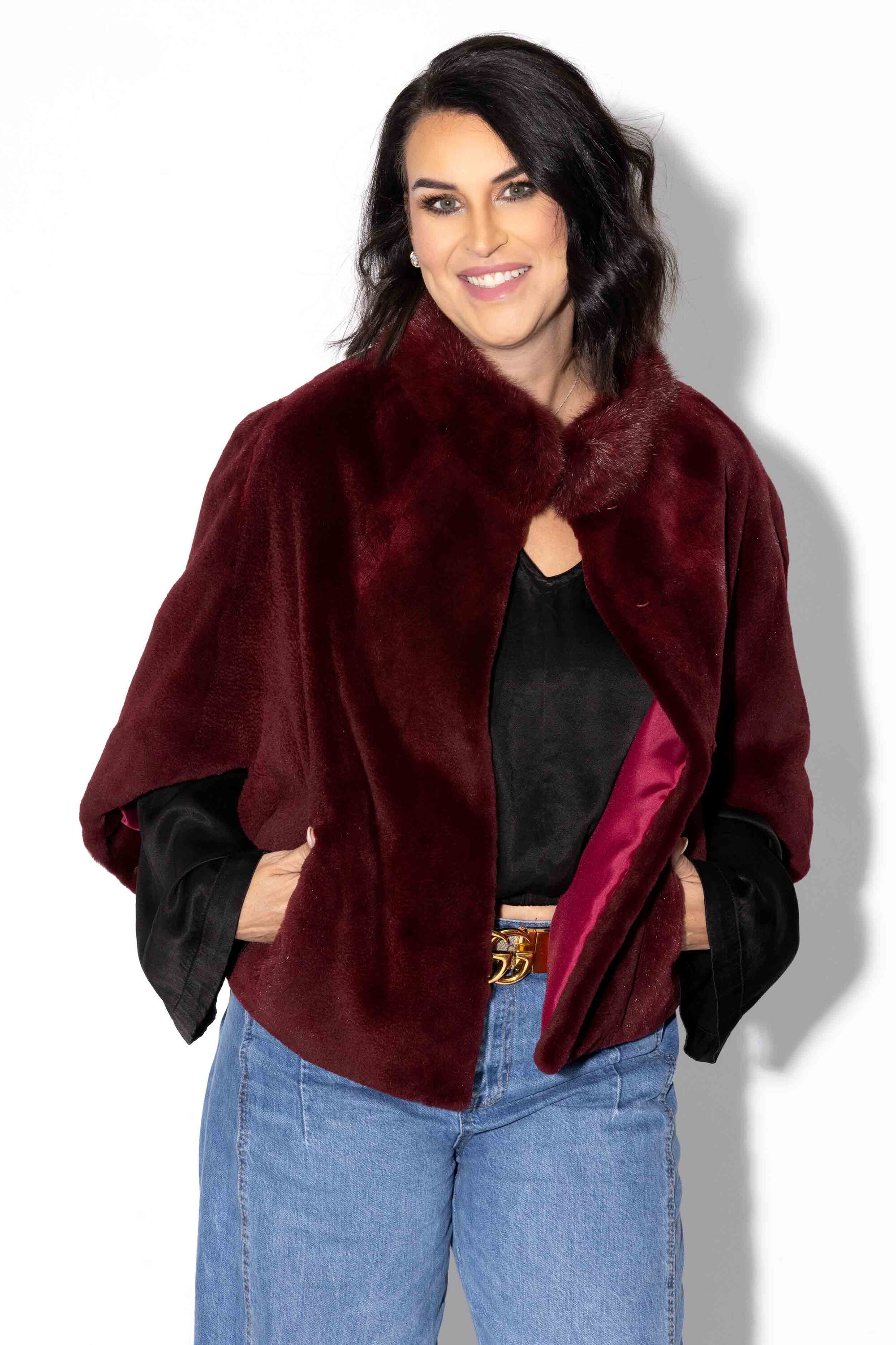 Sheared Mink Fur Cape