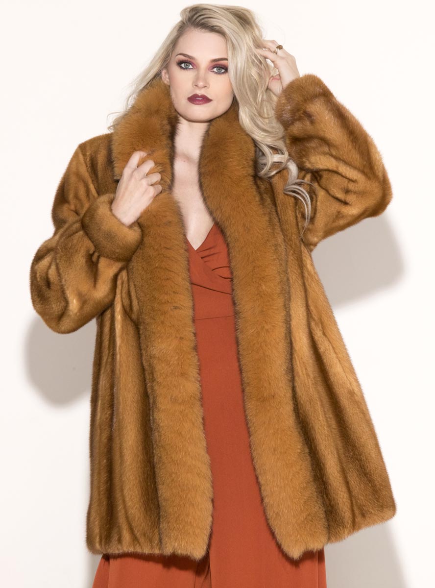 Mink Fur Stroller with Fox Fur Tux