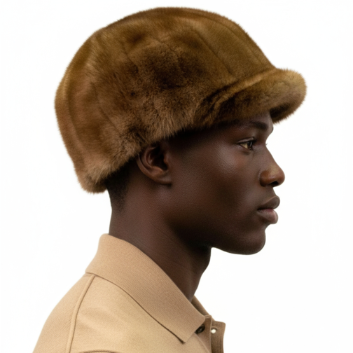 Men's Mink Fur Baseball Hat