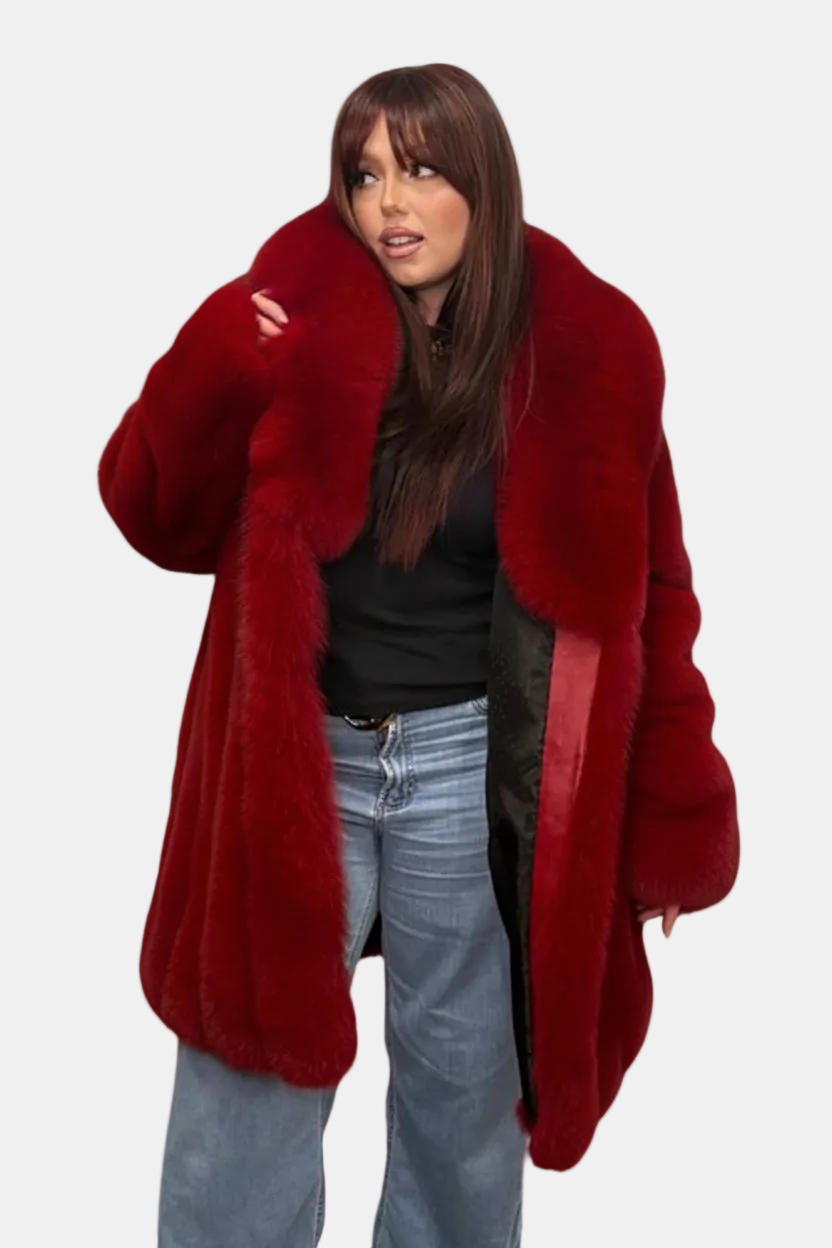Custom-Made Red Fox Fur Stroller