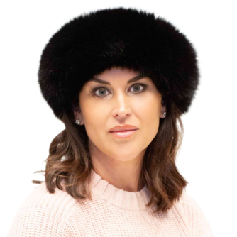 Black Fox Fur Headband