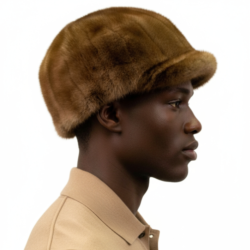 Men's Mink Fur Baseball Hat
