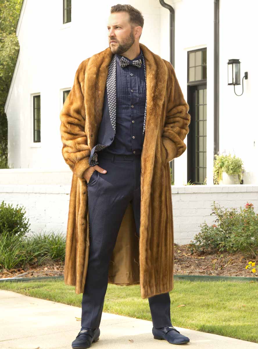 Men's Whisky Mink Fur Coat