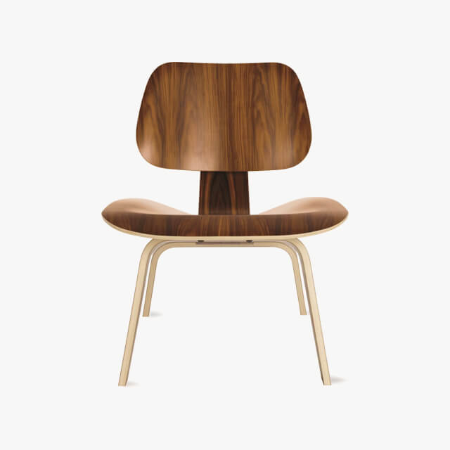 Eames Molded Plywood Lounge Chair Wood Base (LCW)
