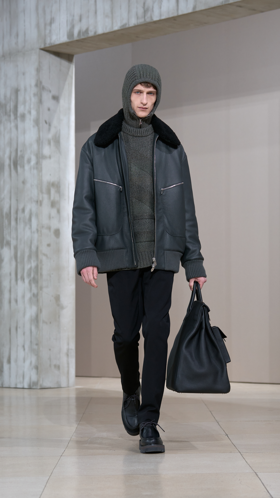Men’s winter 2025 runway show look 2