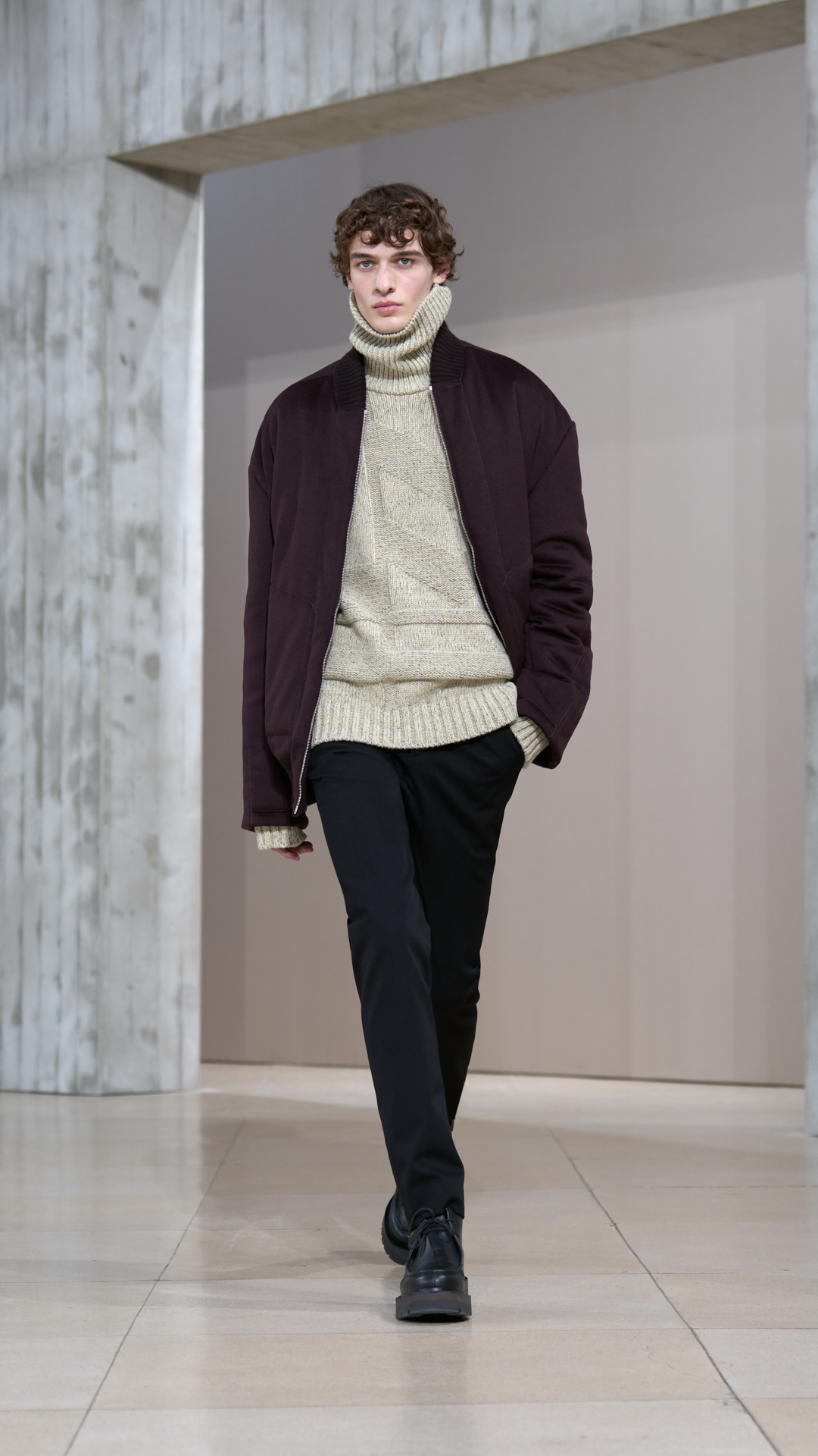 Men’s winter 2025 runway show look 4