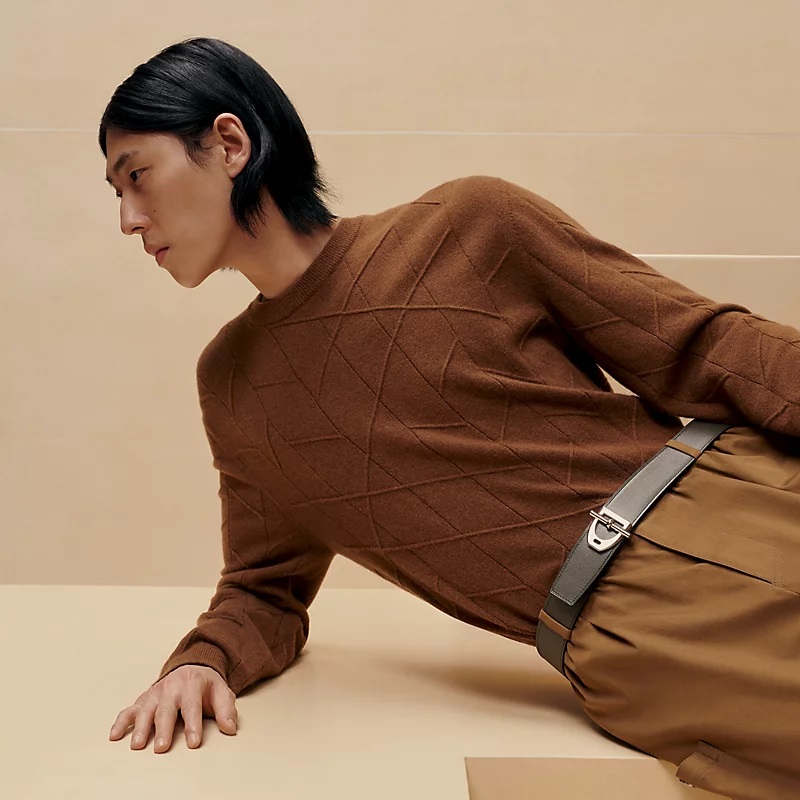 Image of Neo Etrier belt buckle & Reversible leather strap 38 mm