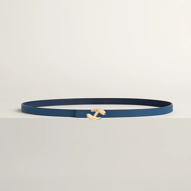 Image of My H belt buckle & Reversible leather strap 13 mm