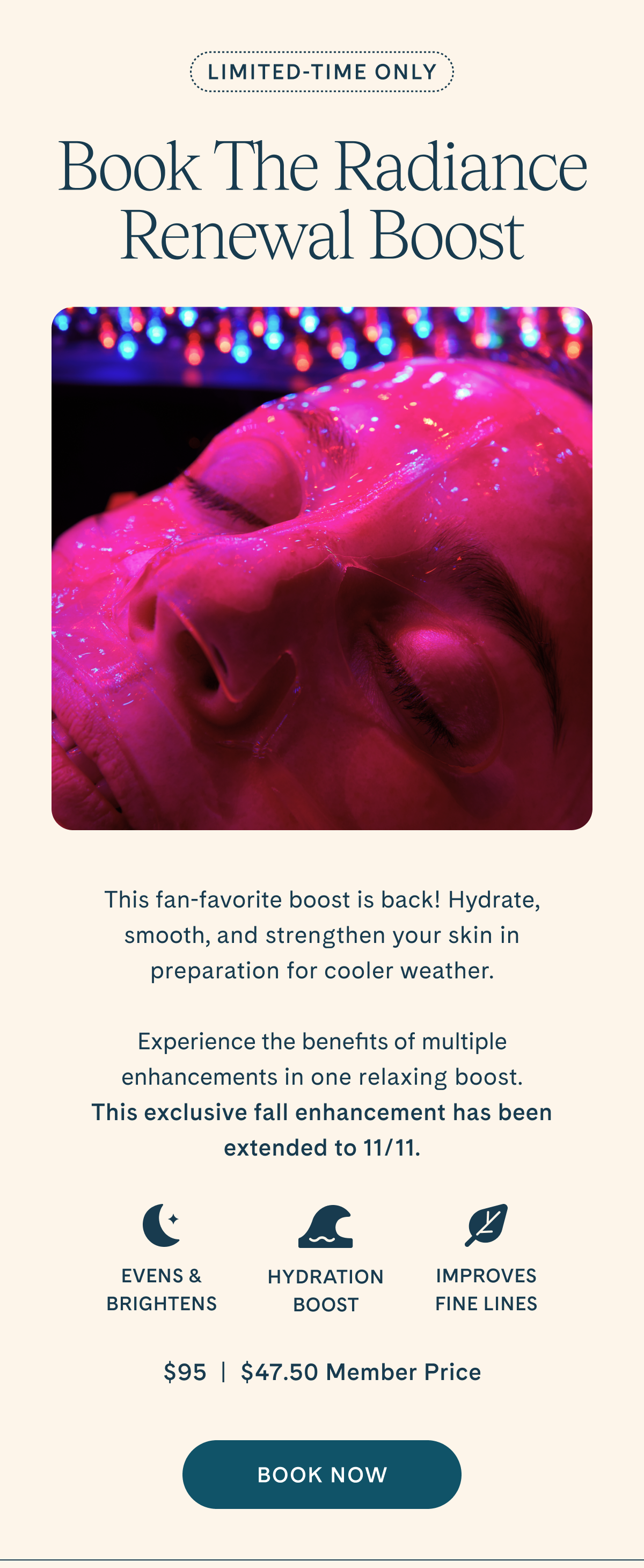Book the Radiance Renewal Boost