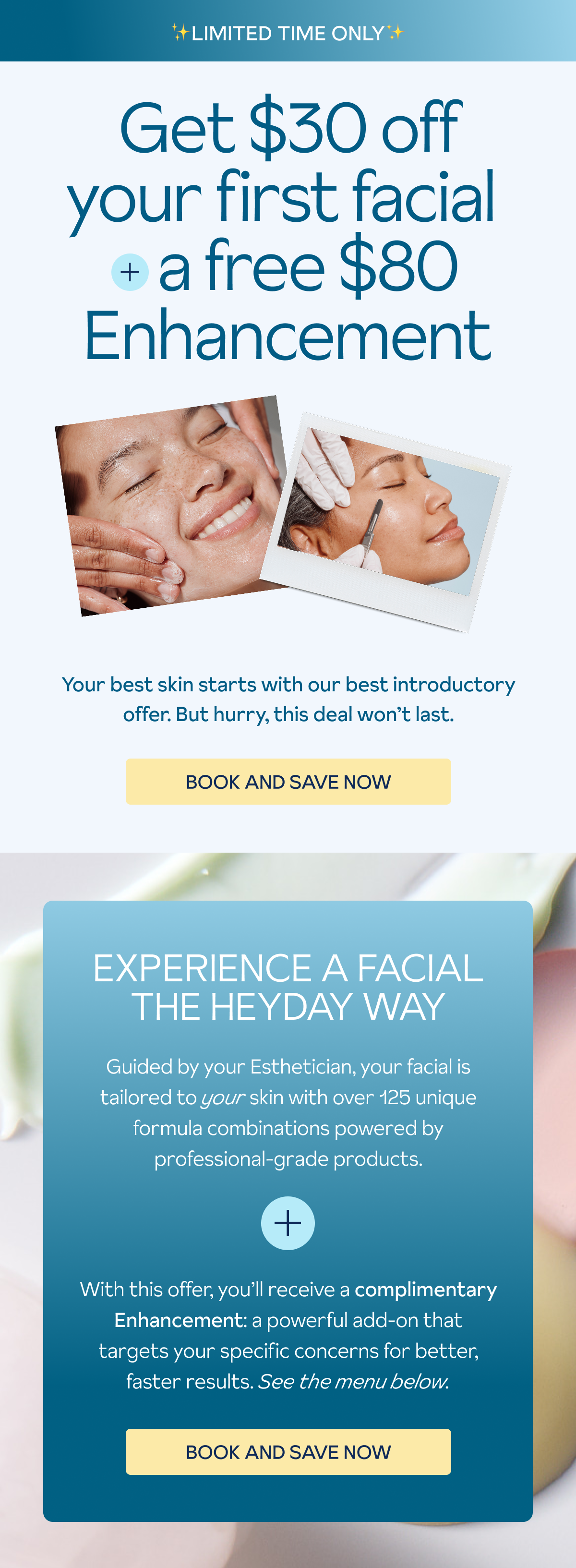 $110 Off Your First Facial