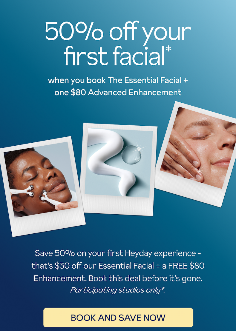 50% off your first facial