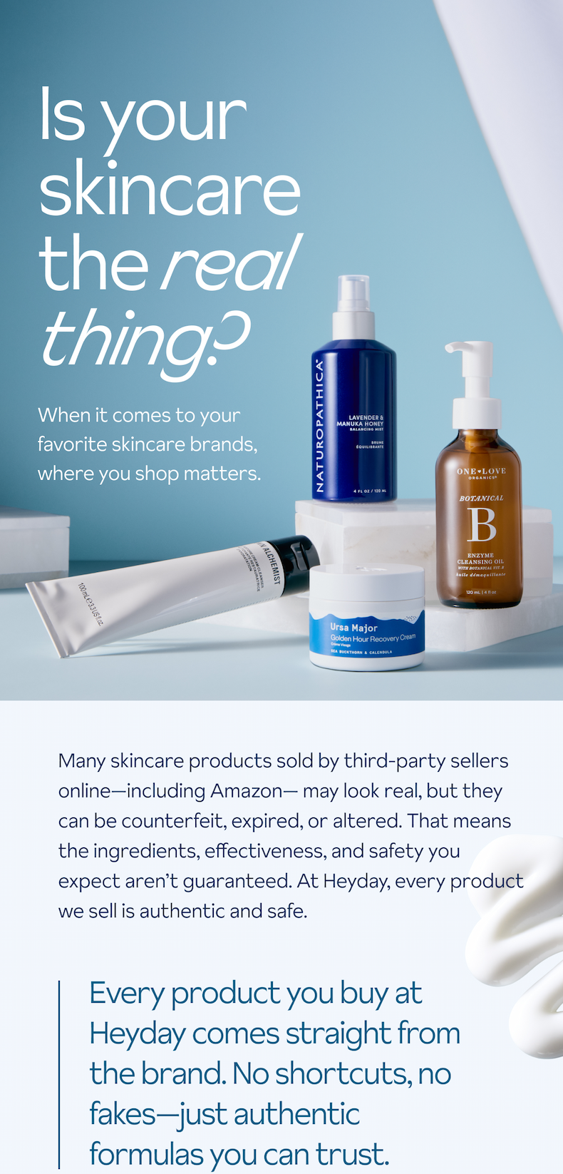 Is your skincare the real thing?
