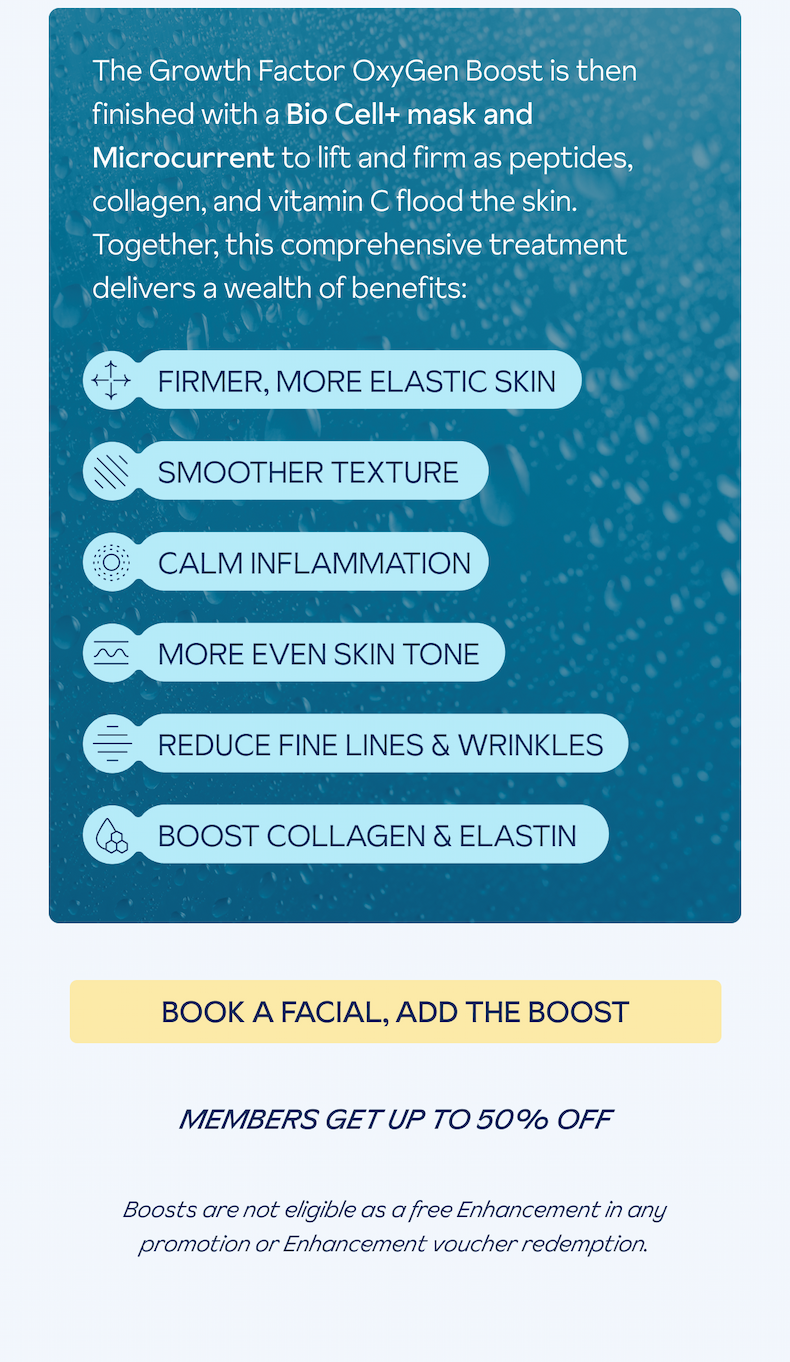 Growth Factor OxyGen Boost - Book Now