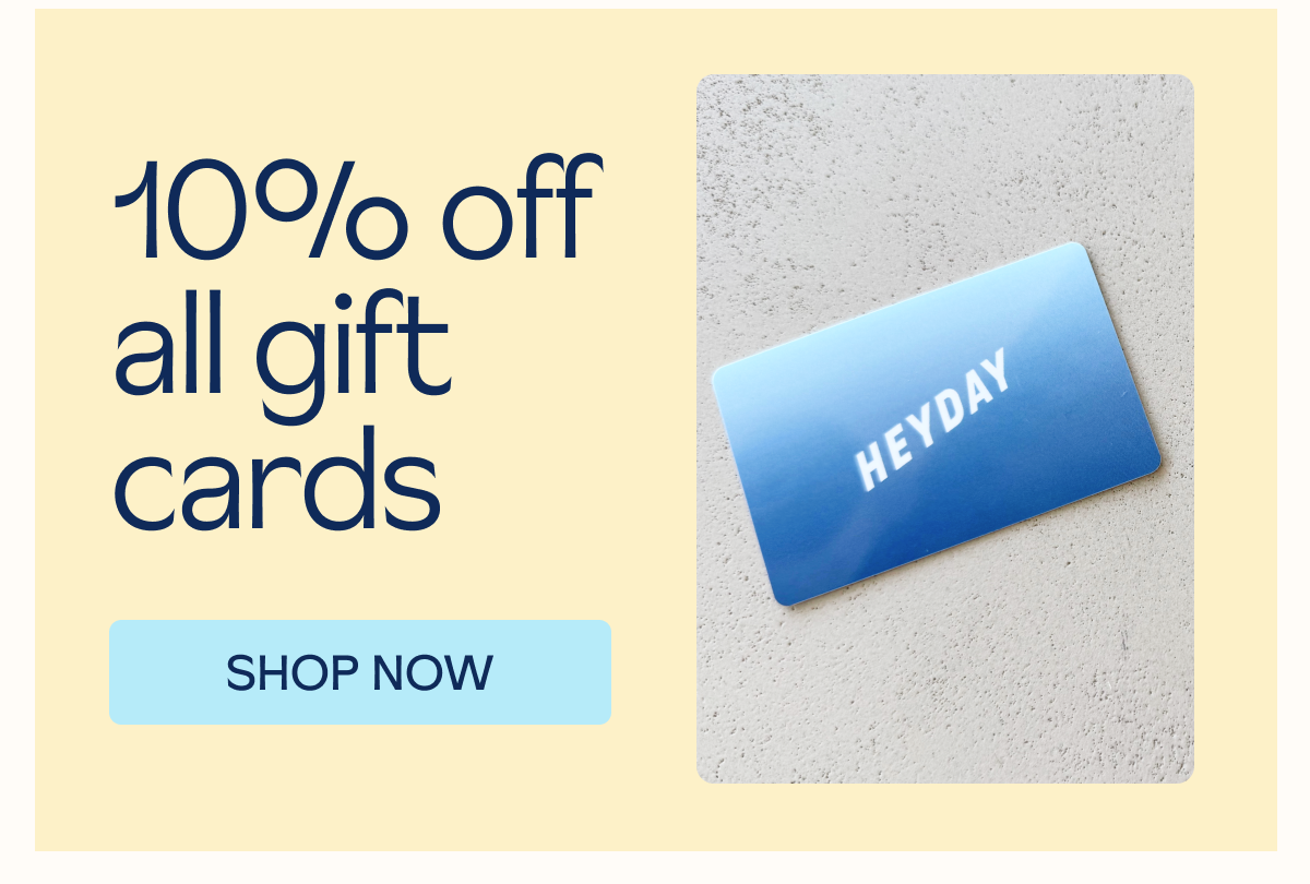 10% off gift cards - shop now