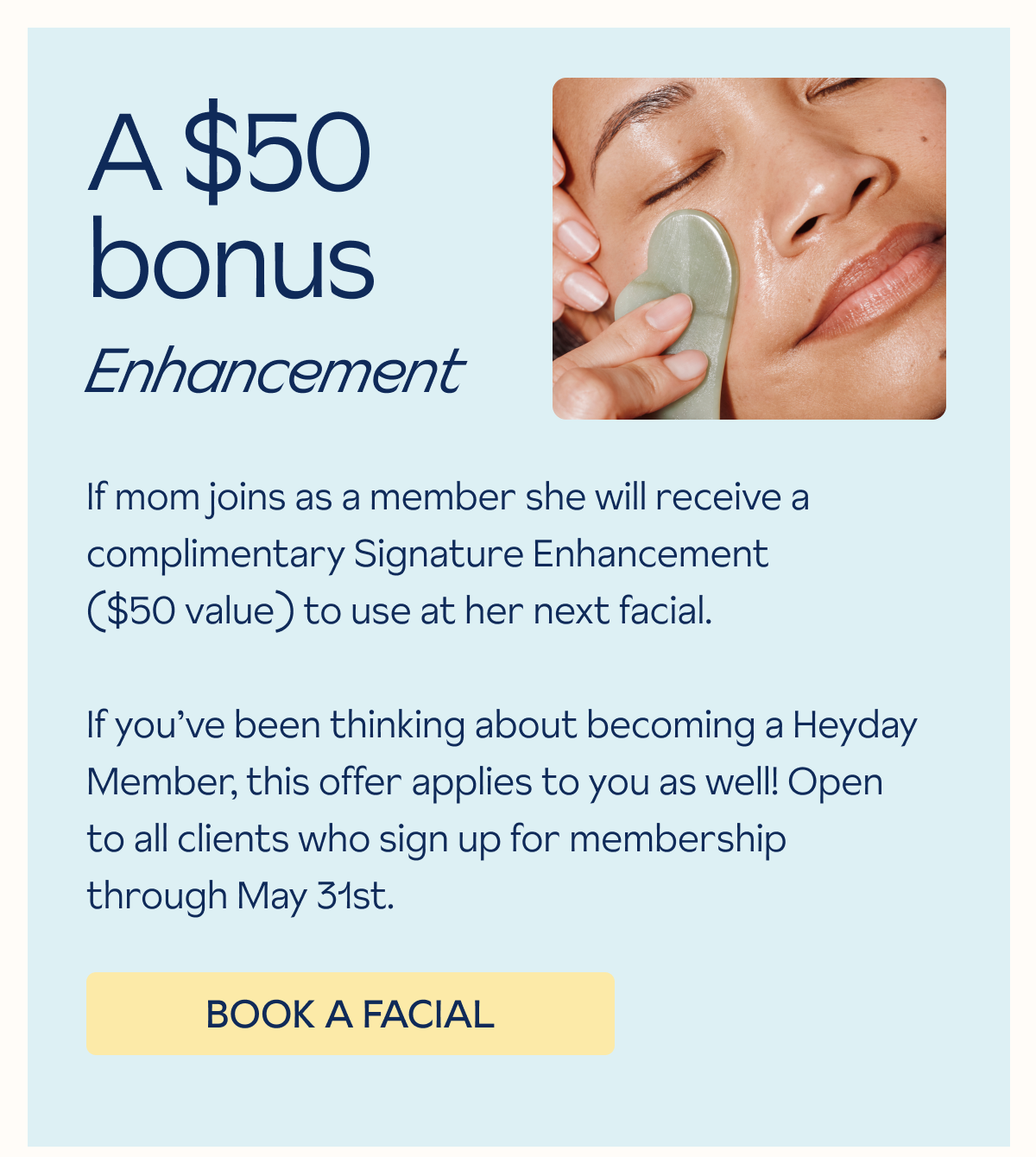 A $50 bonus with membership signup