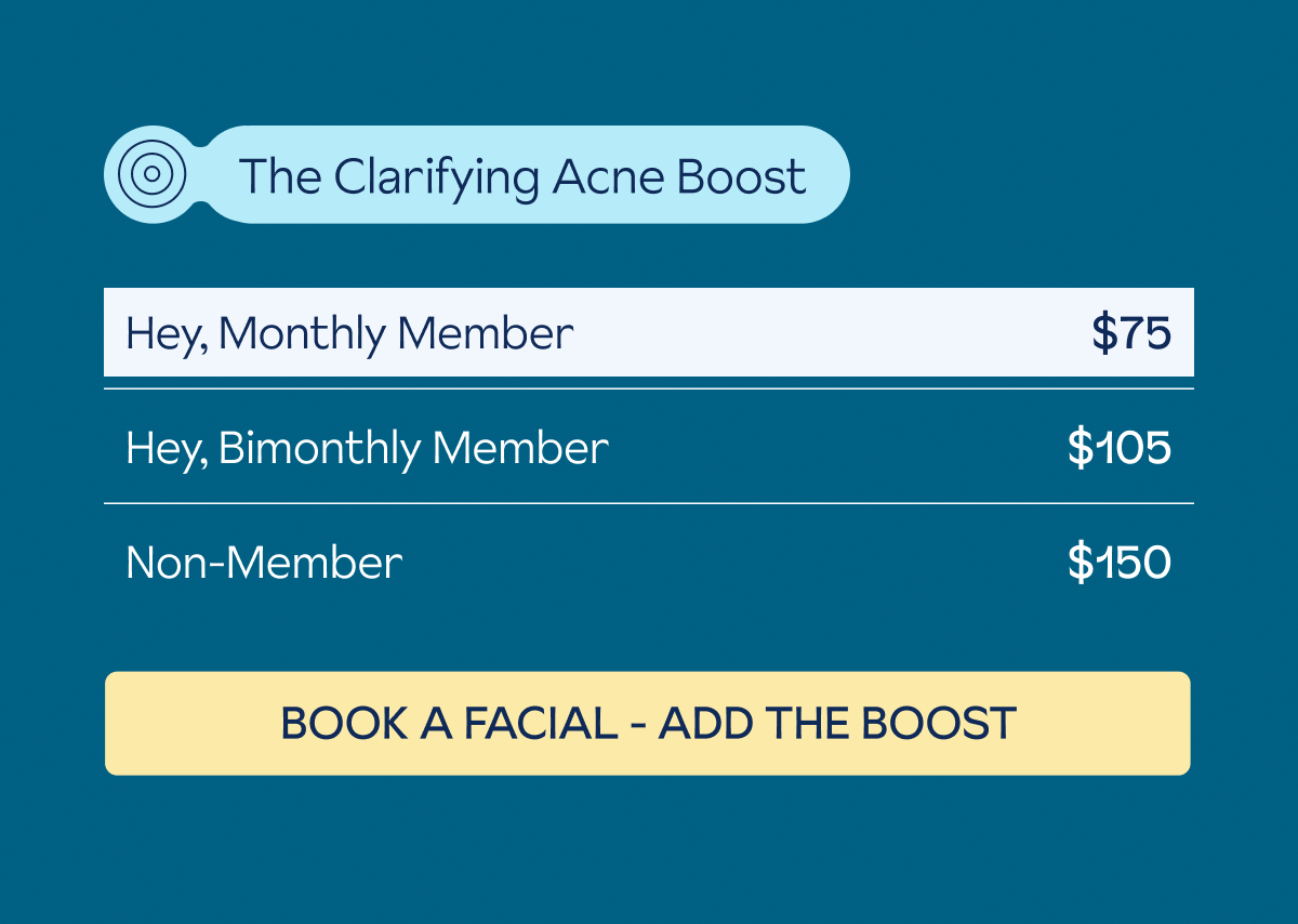 Clarifying Acne Boost pricing & Book Now