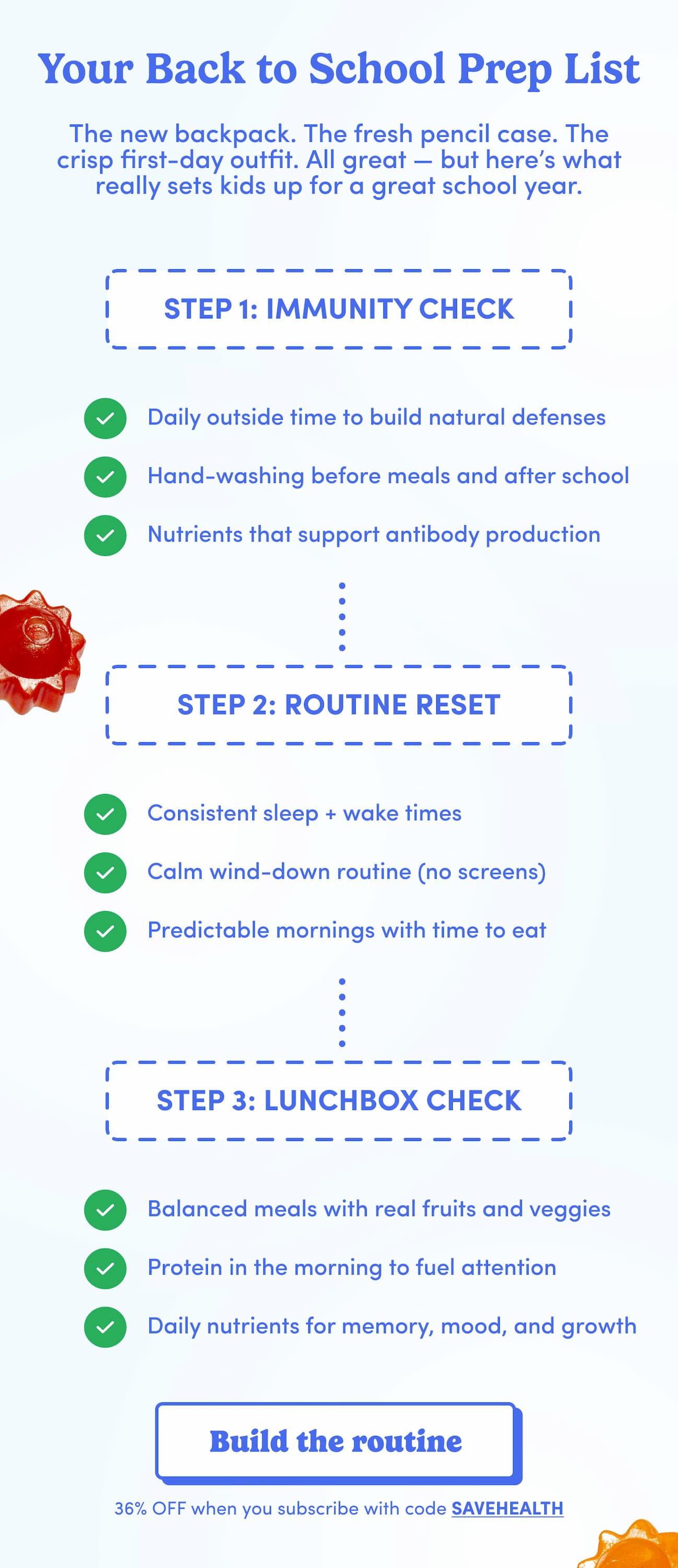Your back to school prep list