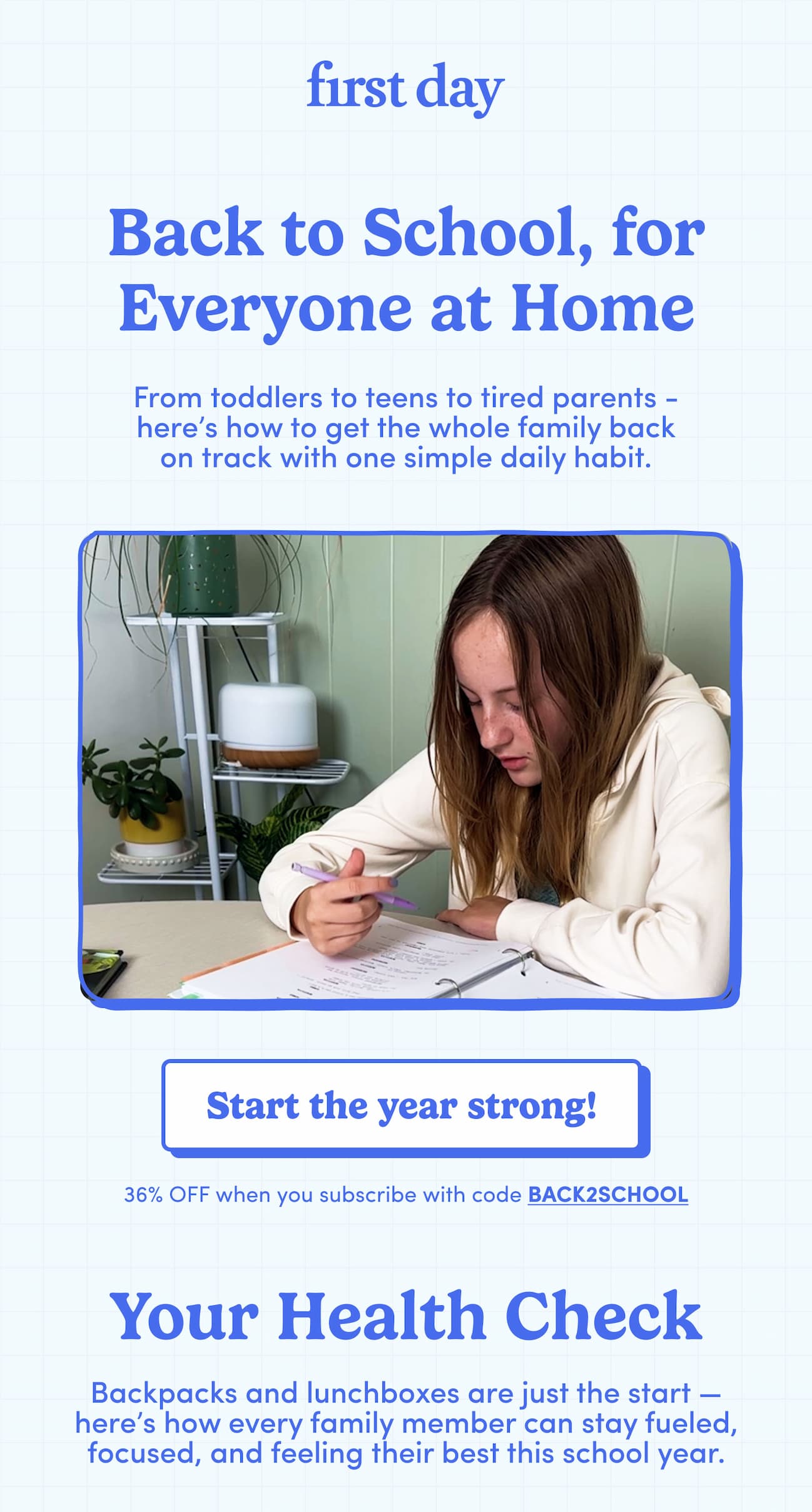 Back to school, for everyone at home.