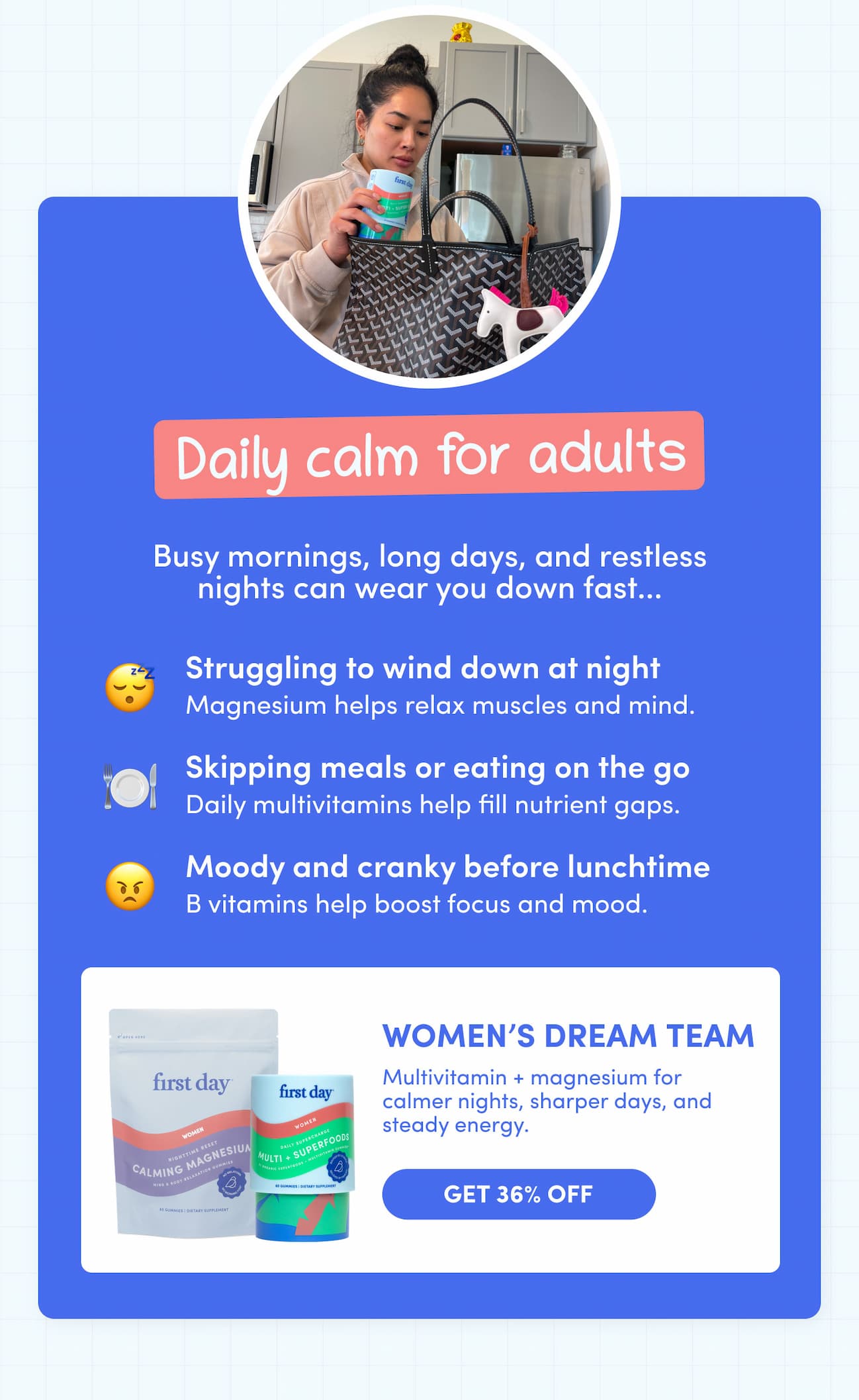 Daily calm for adults.