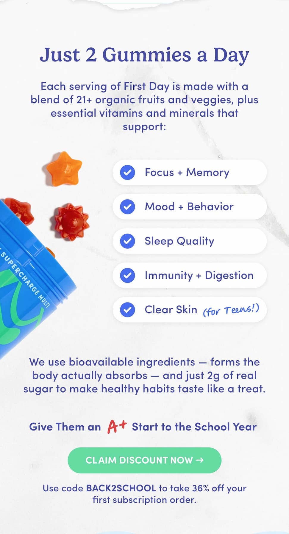 Just 2 gummies a day