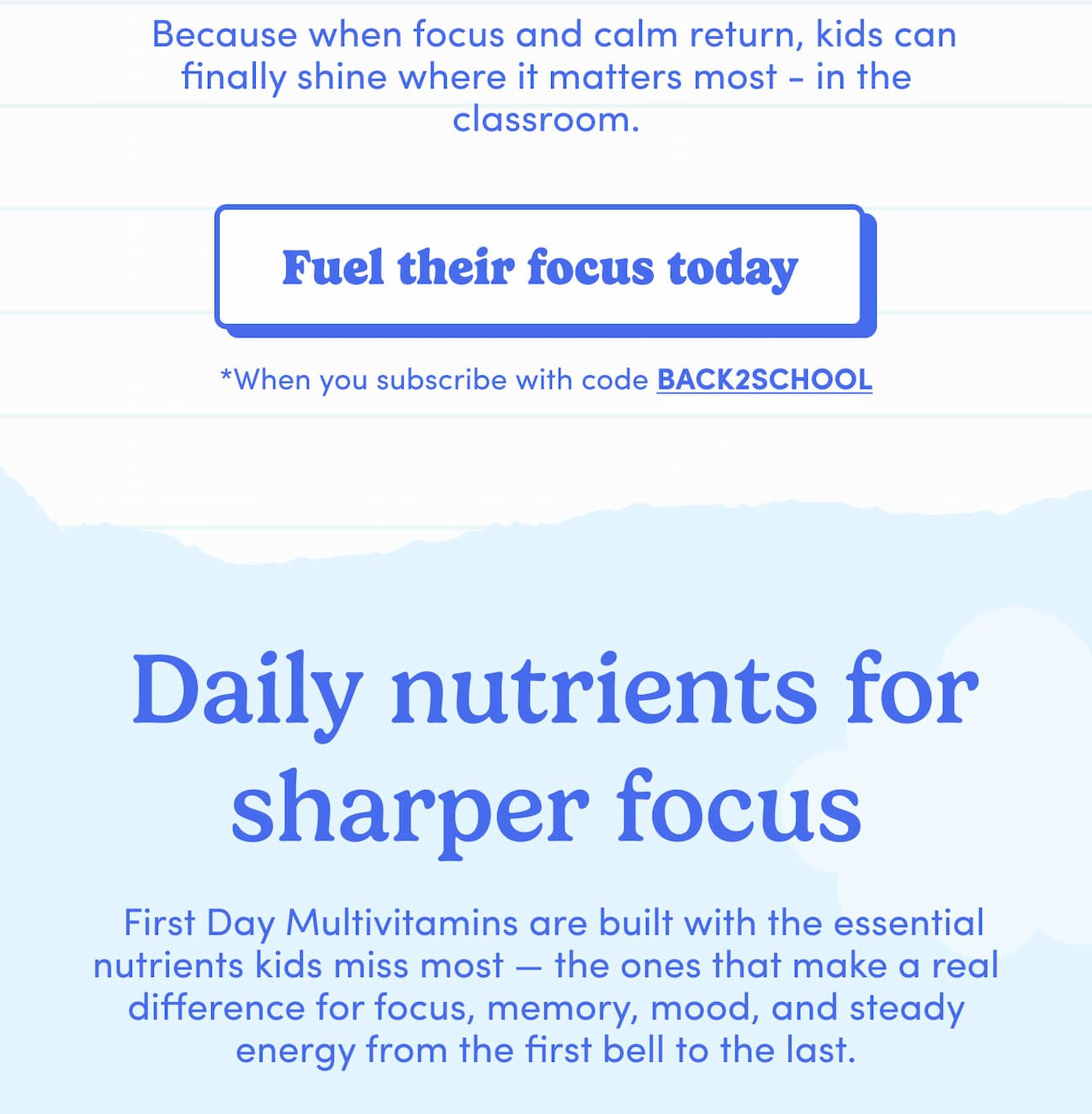 Daily nutrients for sharper focus