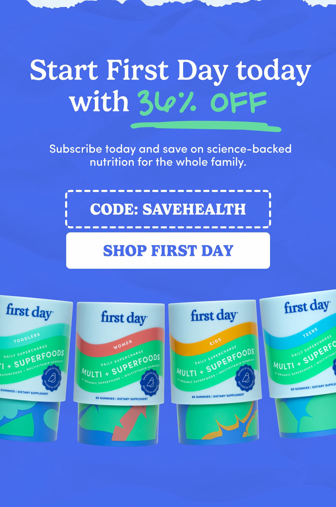 Start First Day today with 36% OFF