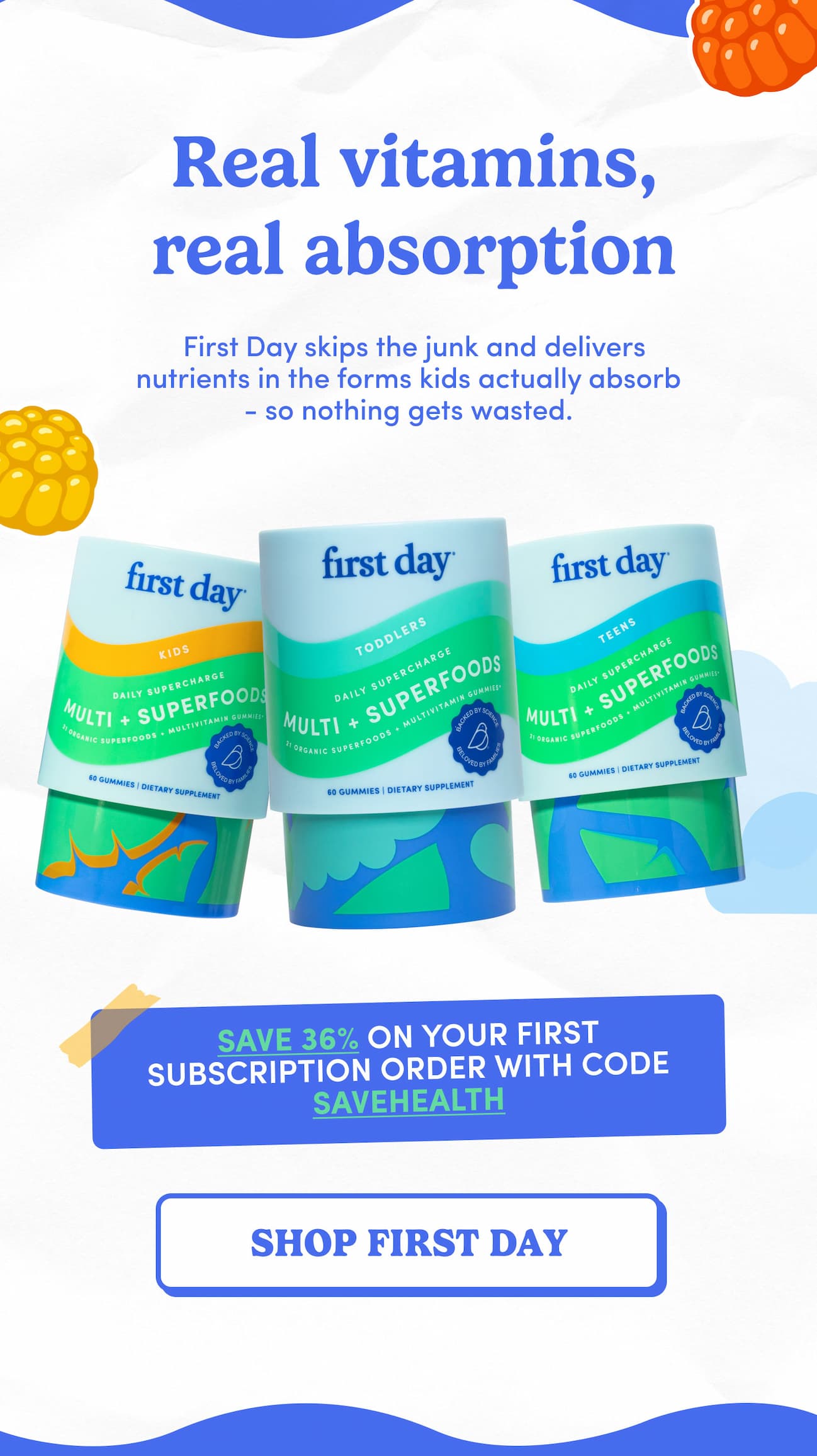 Real vitamins, real absorption