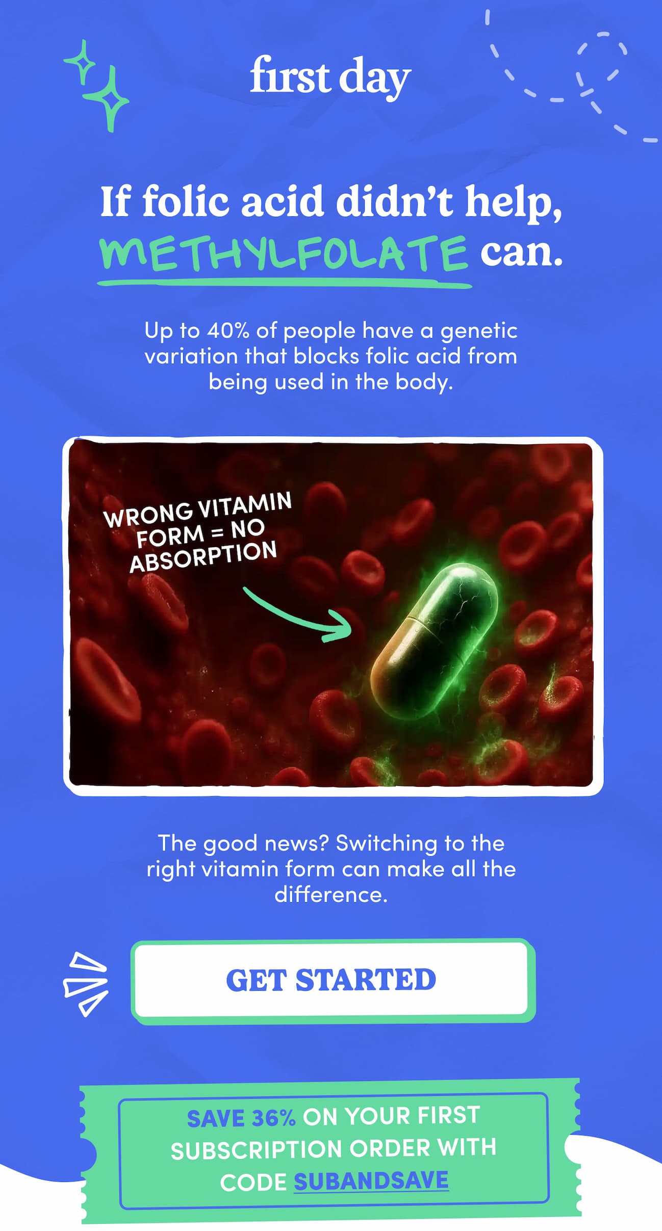 If folic acid didn’t help, methylfolate can.