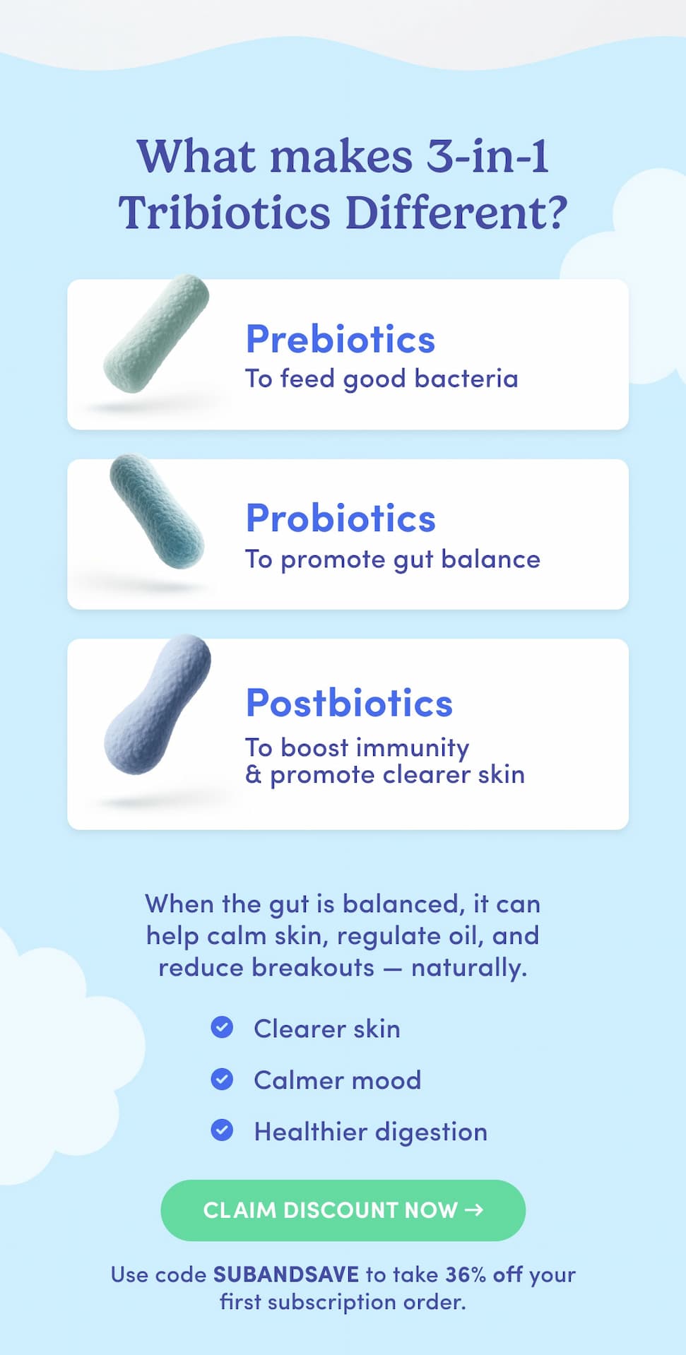 What makes 3-in-1 tribiotics different?