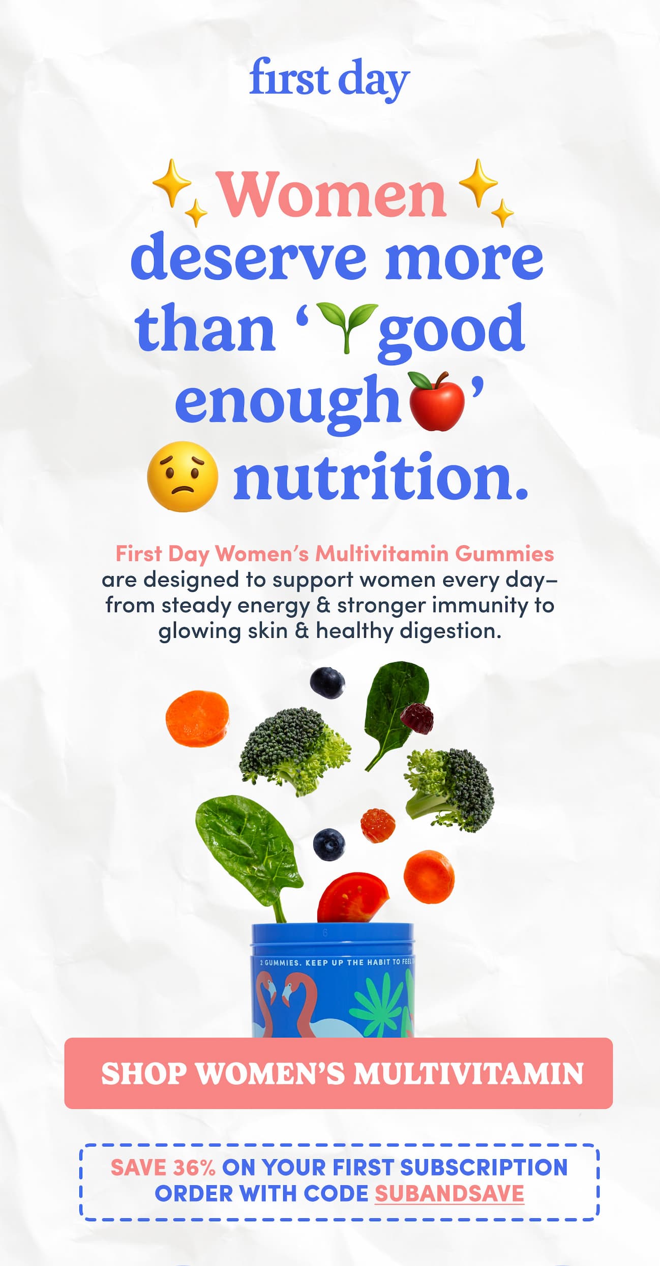 Women deserve more than "good enough" nutrition.