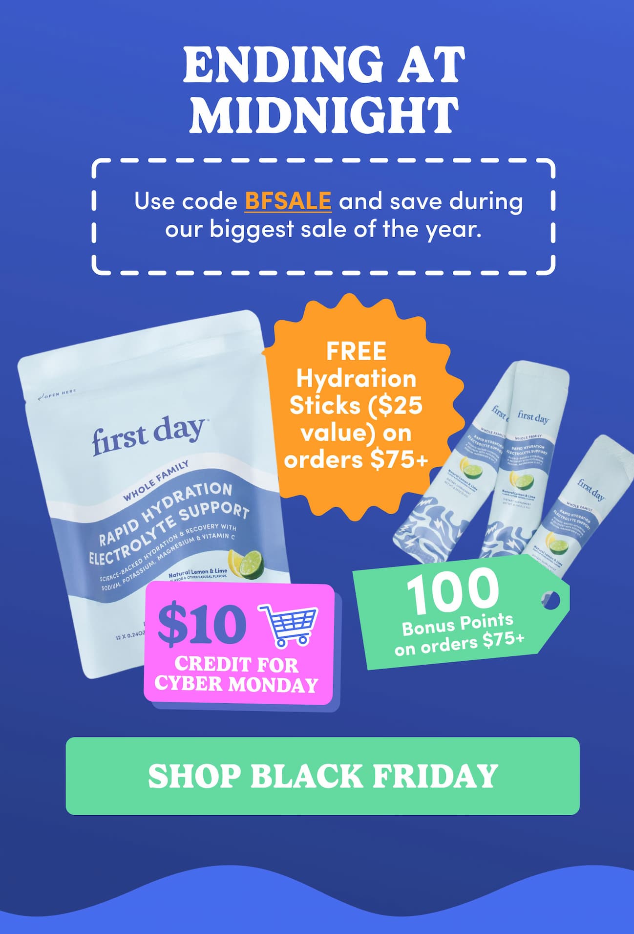 Ending at midnight!