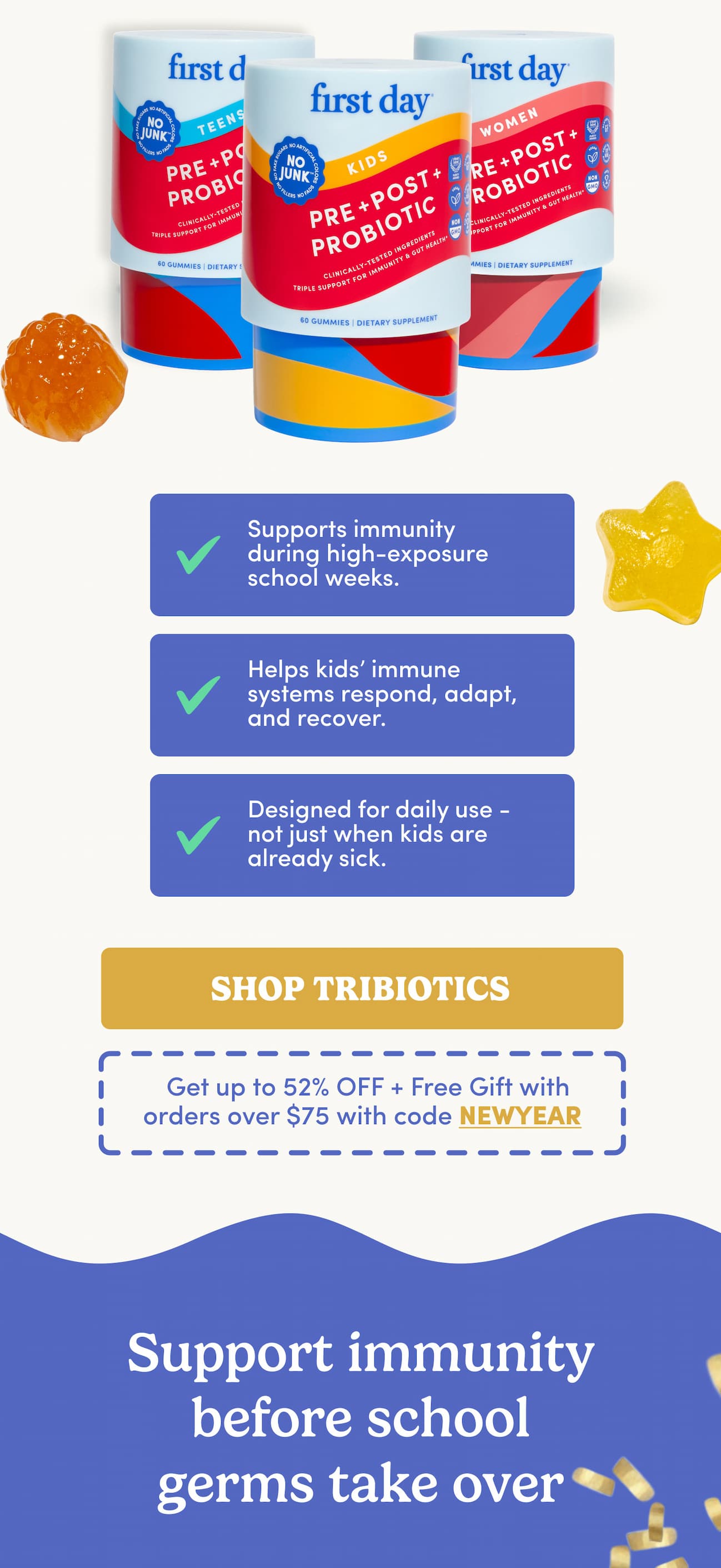 Support immunity before school germs take over