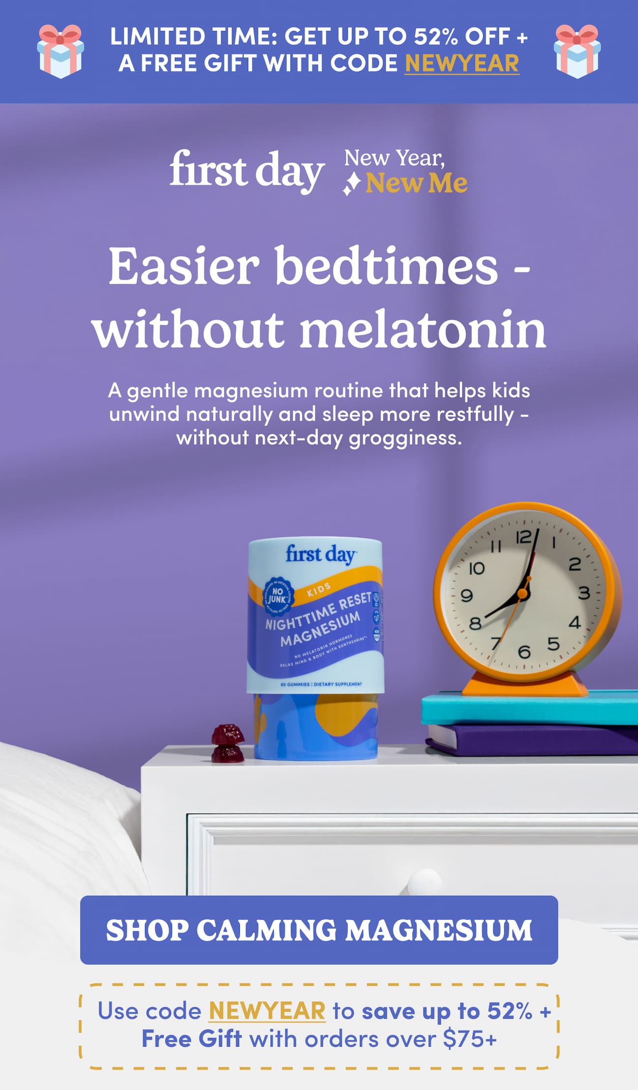 Easier bedtimes -without melatonin