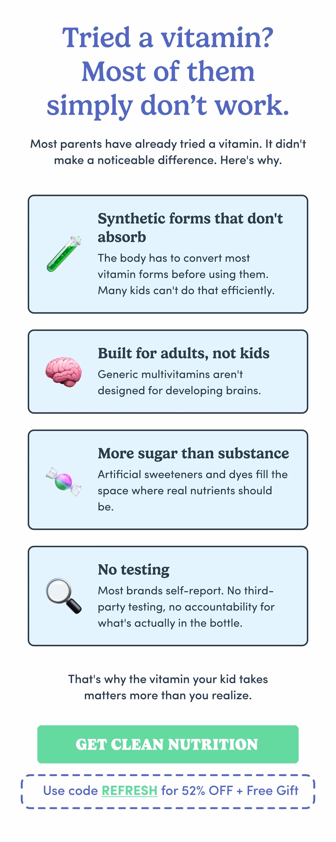 Tried a vitamin? Most of them simply don’t work.