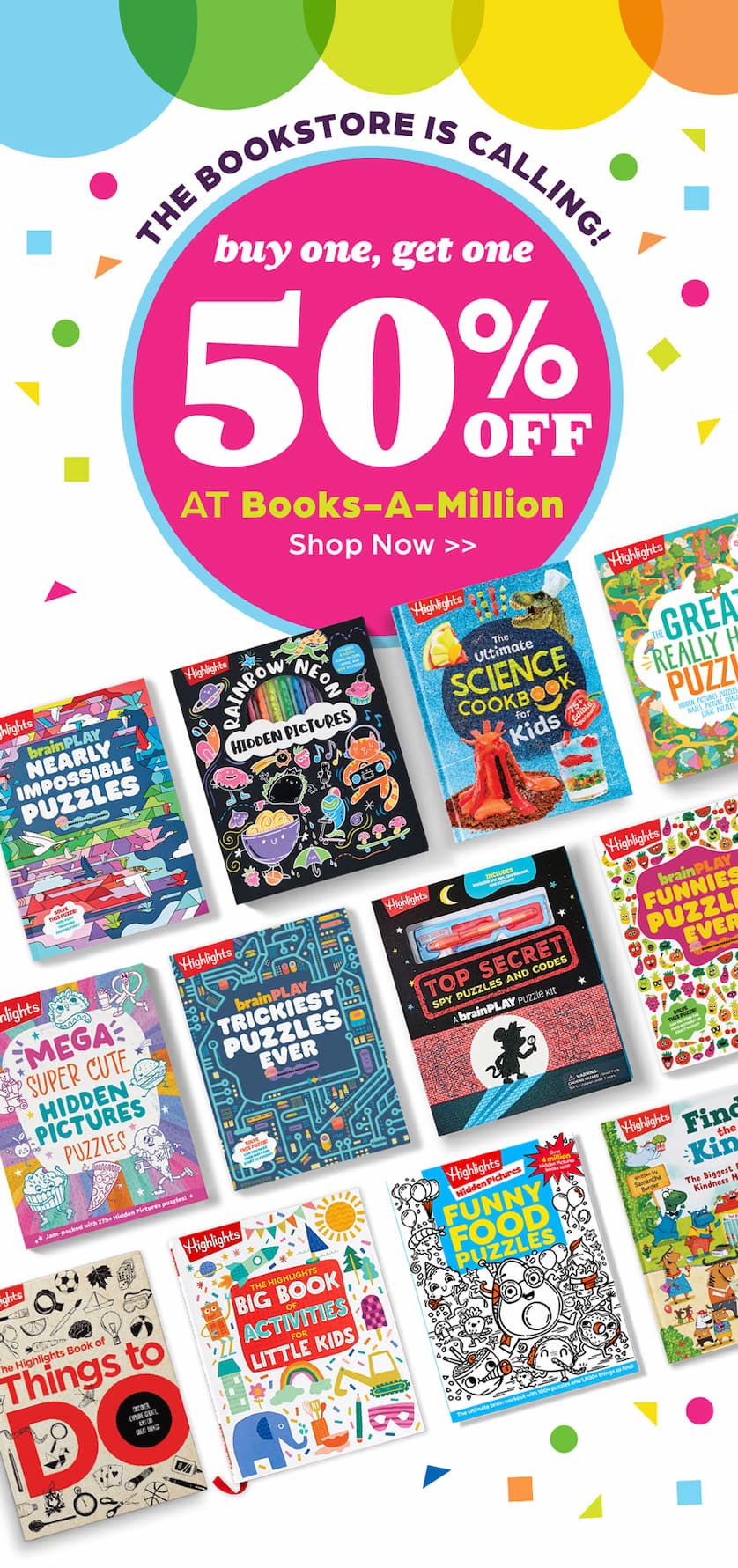 The Bookstore is Calling! Buy One, Get One 50% OFF at Books-A-Million.