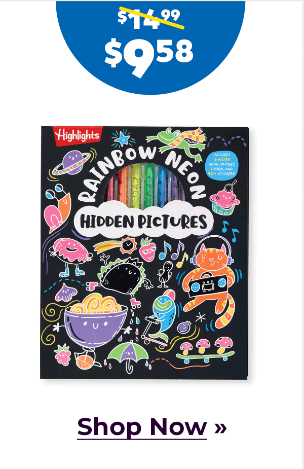 Shop Rainbow Neon Hidden Pictures, Now Only $9.58!