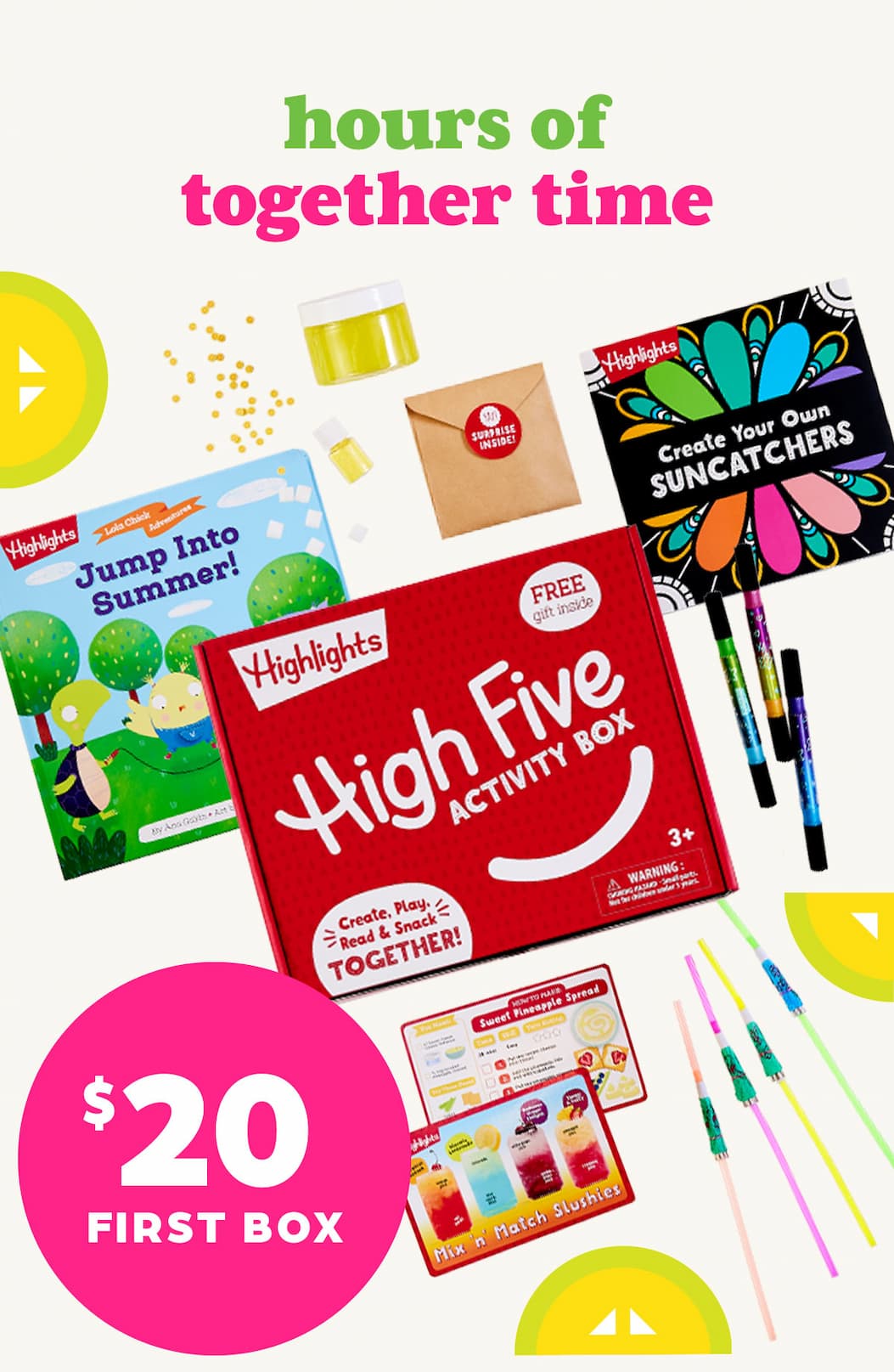 Hours of Together Time! High Five Activity Box: $20 for Your First Box.