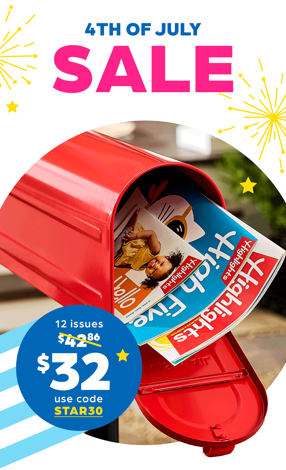 4th of July Sale: Magazines, 12 Issues for $32 With Code STAR 30.