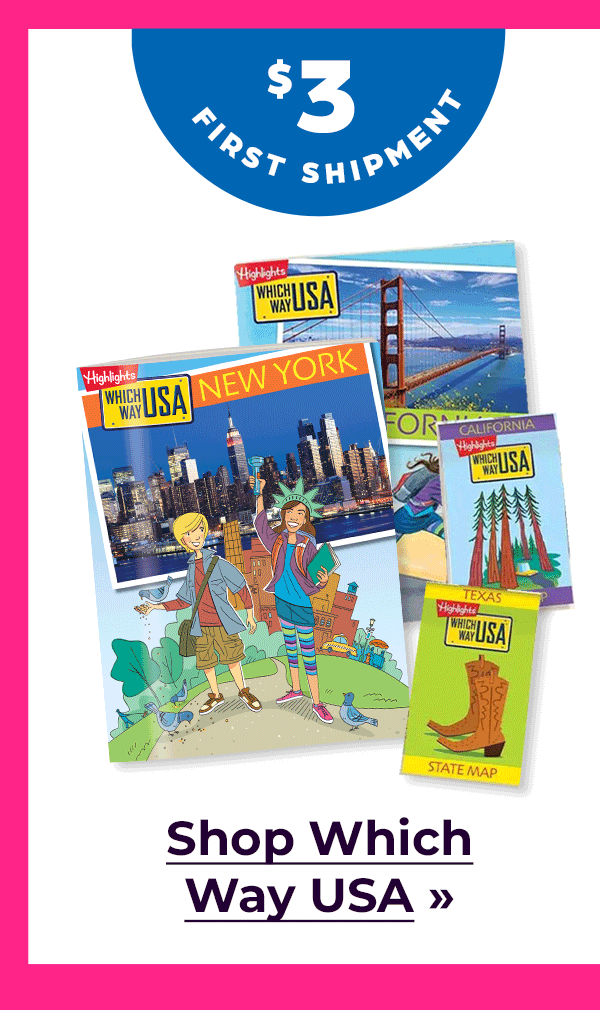 Shop Which Way USA, $3 for your First Shipment.