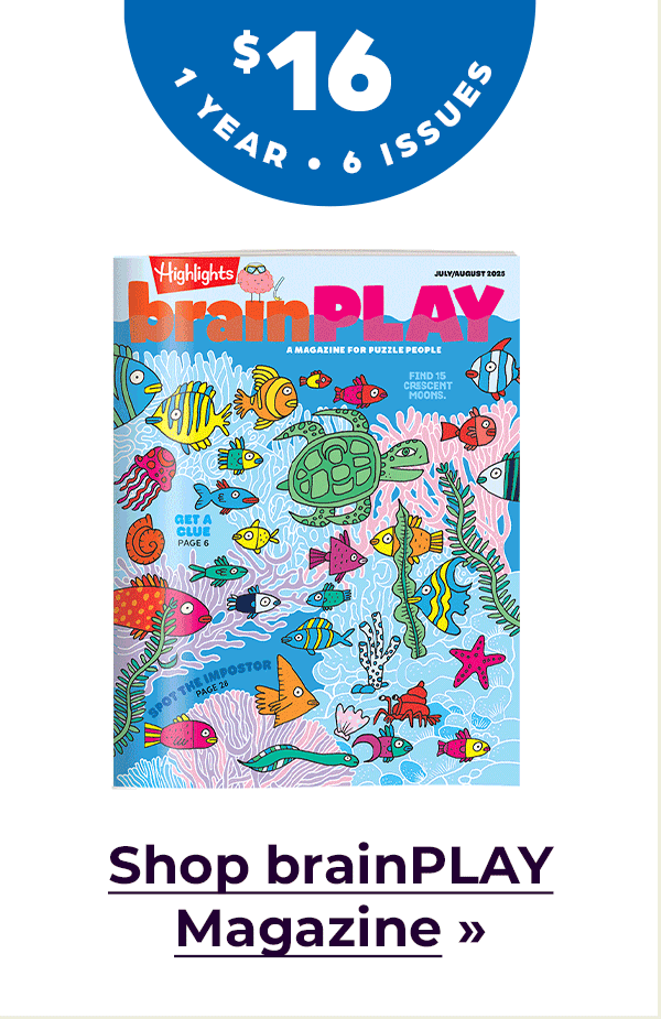 Shop brainPLAY Magazine, $16 for 6 Issues.