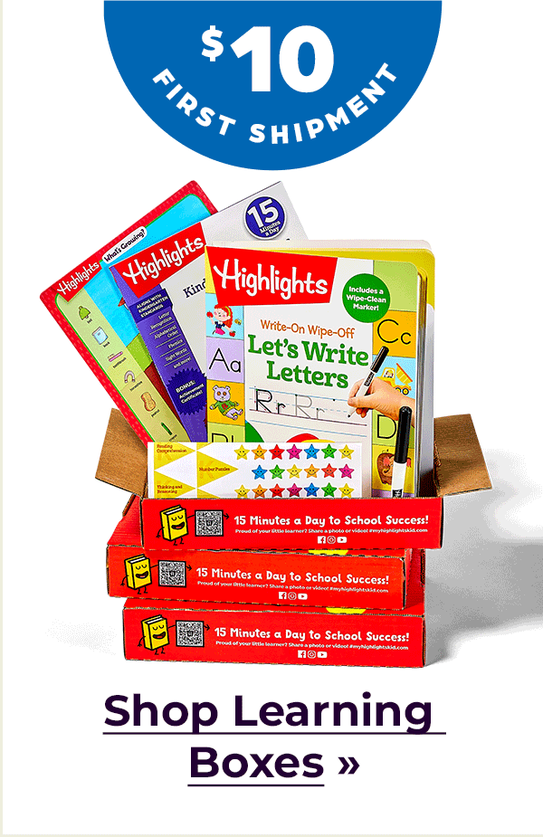 Shop Learning Boxes, $10 for Your First Shipment.